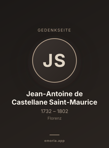 Gedenkportrait von Jean-Antoine de Castellane Saint-Maurice