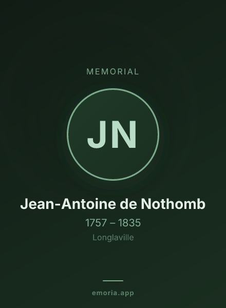 Memorial portrait of Jean-Antoine de Nothomb