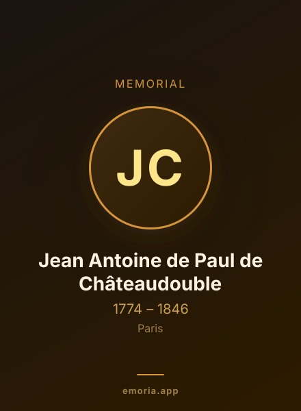 Memorial portrait of Jean Antoine de Paul de Châteaudouble
