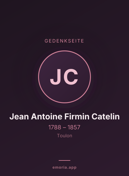 Gedenkportrait von Jean Antoine Firmin Catelin