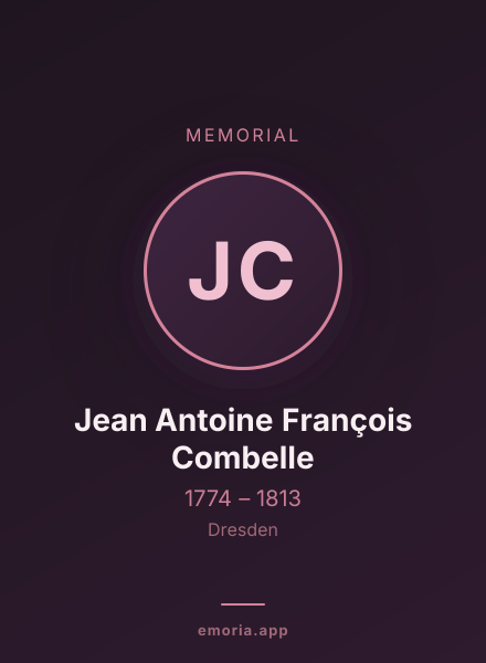 Memorial portrait of Jean Antoine François Combelle