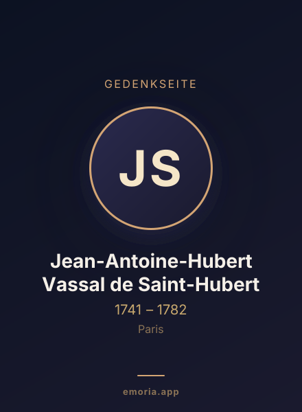 Gedenkportrait von Jean-Antoine-Hubert Vassal de Saint-Hubert