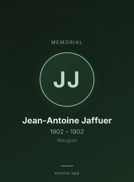 Memorial portrait of Jean-Antoine Jaffuer