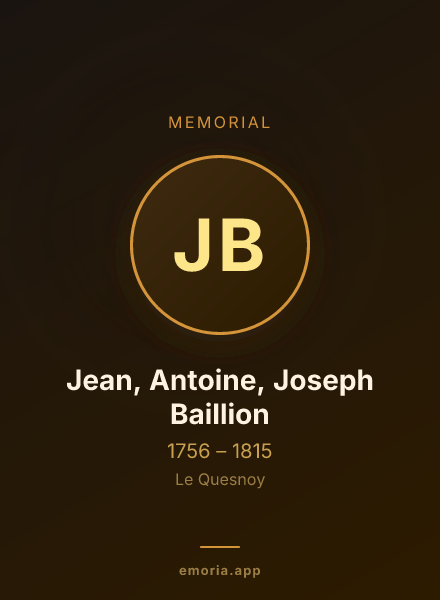 Memorial portrait of Jean, Antoine, Joseph Baillion