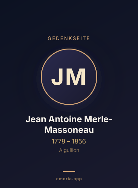 Gedenkportrait von Jean Antoine Merle-Massoneau