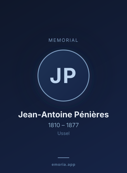 Memorial portrait of Jean-Antoine Pénières