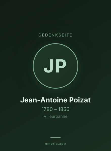 Gedenkportrait von Jean-Antoine Poizat