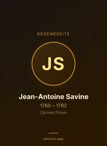Gedenkportrait von Jean-Antoine Savine