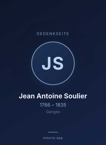 Gedenkportrait von Jean Antoine Soulier