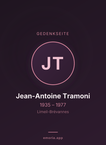 Gedenkportrait von Jean-Antoine Tramoni
