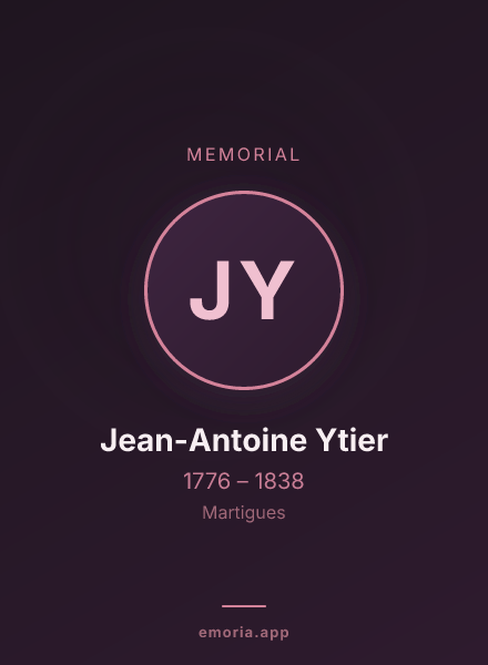 Memorial portrait of Jean-Antoine Ytier