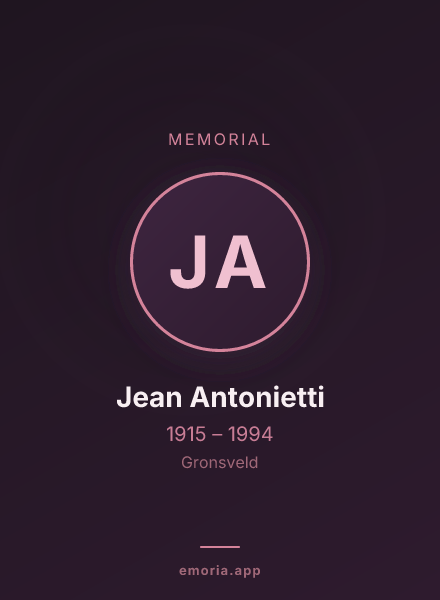 Memorial portrait of Jean Antonietti
