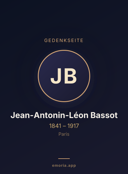 Gedenkportrait von Jean-Antonin-Léon Bassot