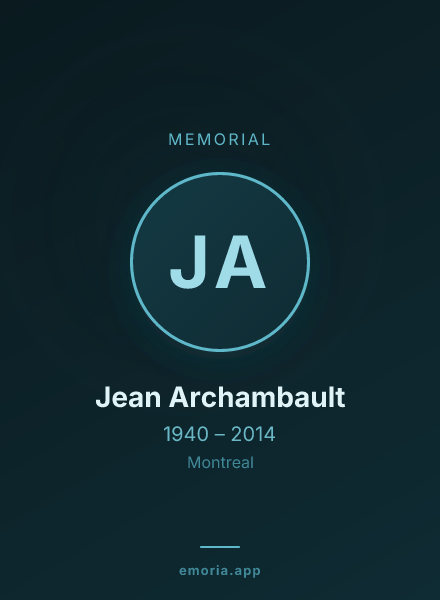 Memorial portrait of Jean Archambault