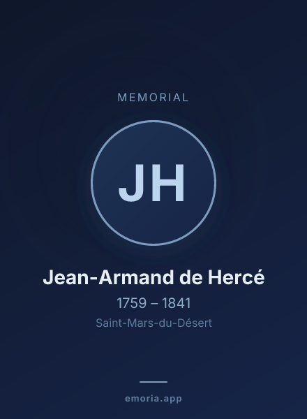 Memorial portrait of Jean-Armand de Hercé