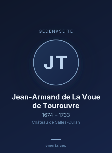 Gedenkportrait von Jean-Armand de La Voue de Tourouvre