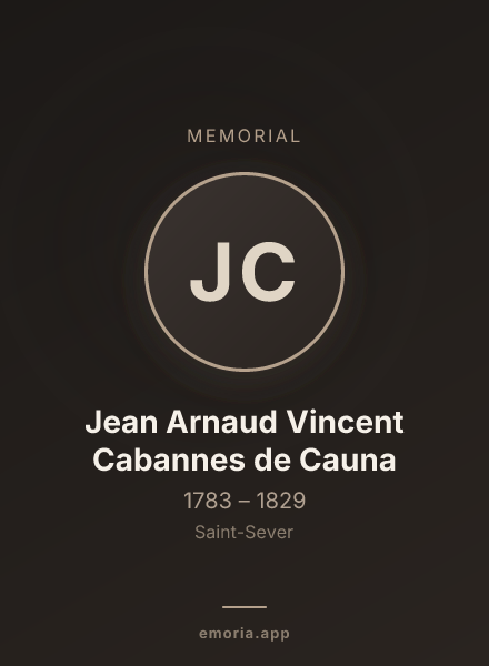 Memorial portrait of Jean Arnaud Vincent Cabannes de Cauna
