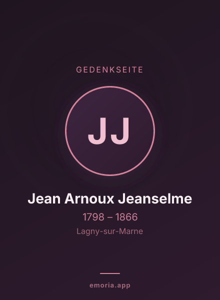 Gedenkportrait von Jean Arnoux Jeanselme