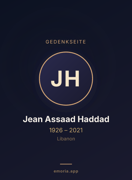 Gedenkportrait von Jean Assaad Haddad