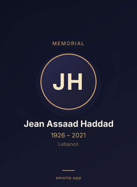 Memorial portrait of Jean Assaad Haddad