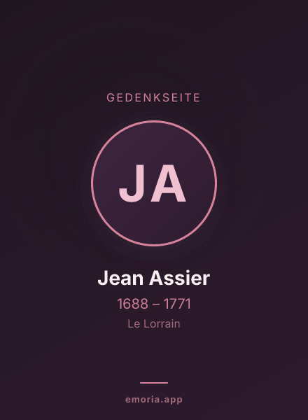 Gedenkportrait von Jean Assier