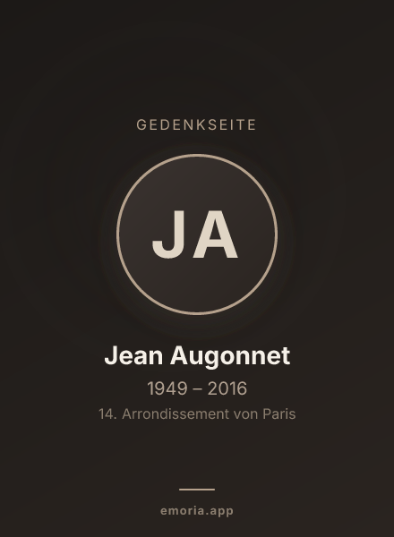 Gedenkportrait von Jean Augonnet