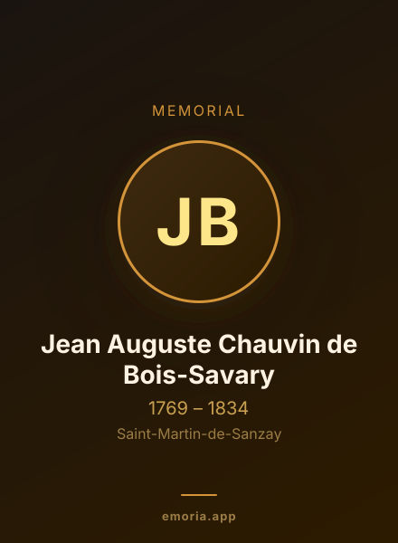 Memorial portrait of Jean Auguste Chauvin de Bois-Savary