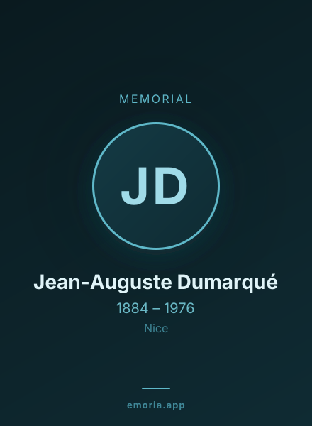Memorial portrait of Jean-Auguste Dumarqué