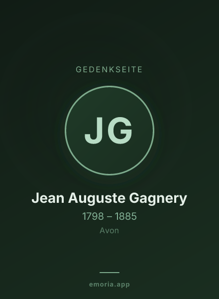 Gedenkportrait von Jean Auguste Gagnery