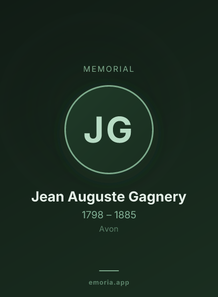Memorial portrait of Jean Auguste Gagnery
