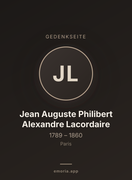 Gedenkportrait von Jean Auguste Philibert Alexandre Lacordaire