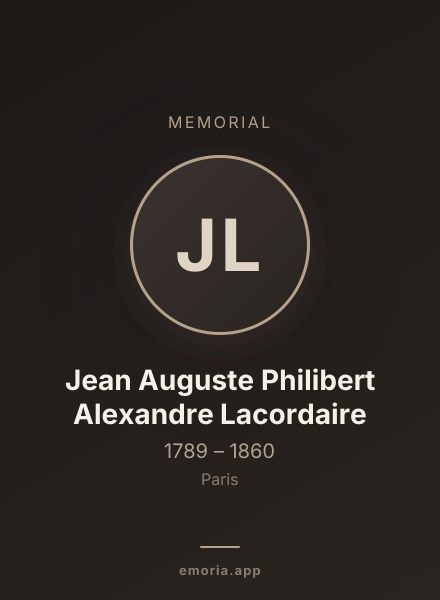 Memorial portrait of Jean Auguste Philibert Alexandre Lacordaire