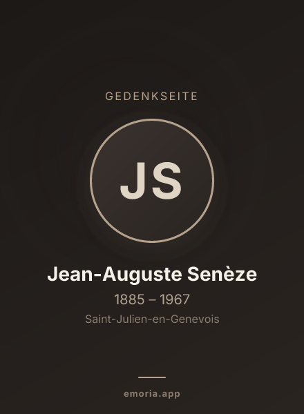 Gedenkportrait von Jean-Auguste Senèze