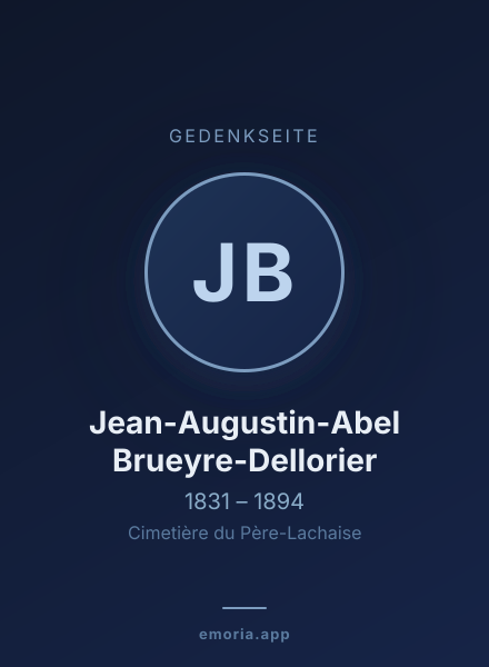 Gedenkportrait von Jean-Augustin-Abel Brueyre-Dellorier