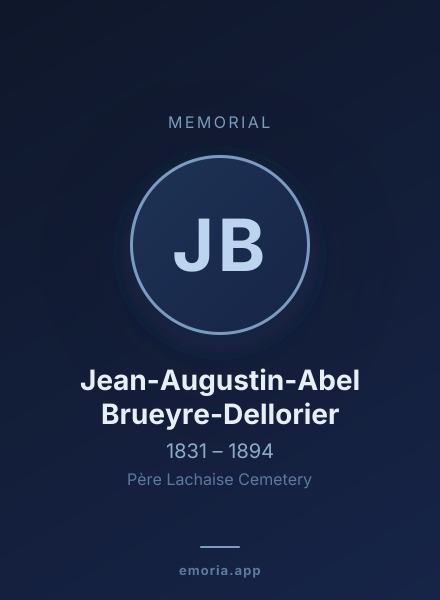 Memorial portrait of Jean-Augustin-Abel Brueyre-Dellorier