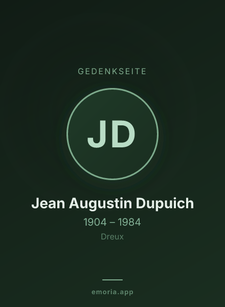 Gedenkportrait von Jean Augustin Dupuich