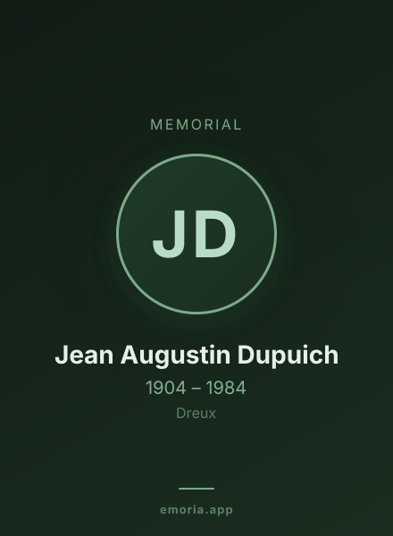 Memorial portrait of Jean Augustin Dupuich