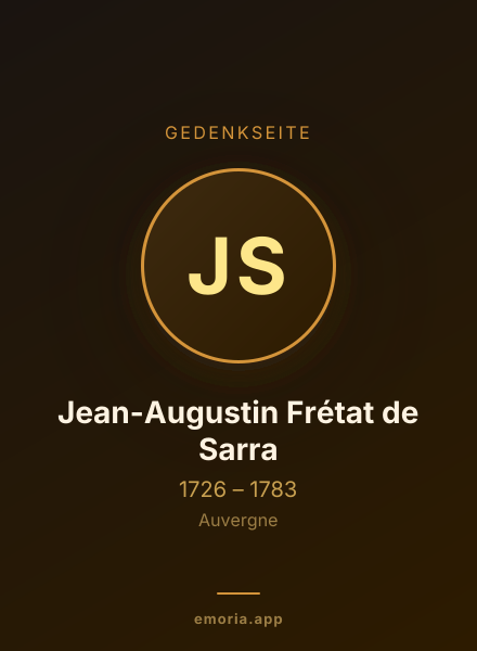 Gedenkportrait von Jean-Augustin Frétat de Sarra