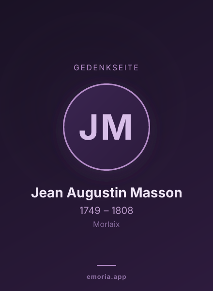 Gedenkportrait von Jean Augustin Masson