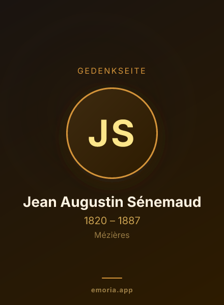 Gedenkportrait von Jean Augustin Sénemaud