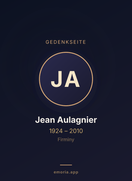 Gedenkportrait von Jean Aulagnier