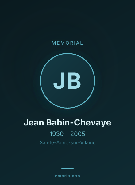 Memorial portrait of Jean Babin-Chevaye