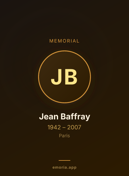 Memorial portrait of Jean Baffray