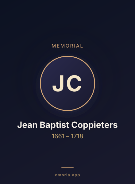 Memorial portrait of Jean Baptist Coppieters