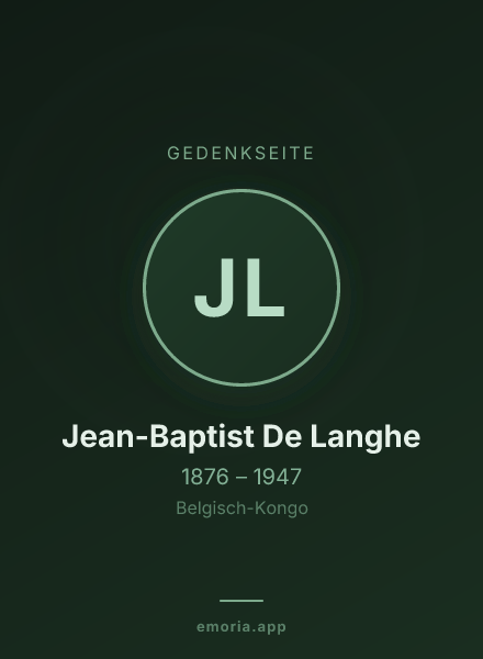 Gedenkportrait von Jean-Baptist De Langhe