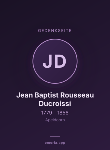 Gedenkportrait von Jean Baptist Rousseau Ducroissi