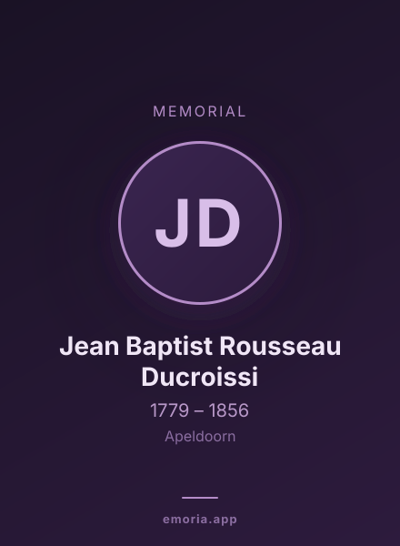 Memorial portrait of Jean Baptist Rousseau Ducroissi