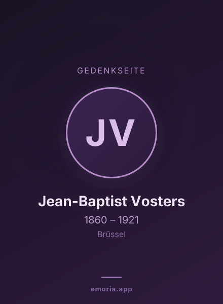Gedenkportrait von Jean-Baptist Vosters