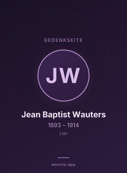 Gedenkportrait von Jean Baptist Wauters