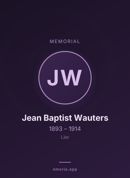 Memorial portrait of Jean Baptist Wauters